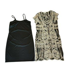 Cato 2 Pc Tank and sheer lace Dress Size Small